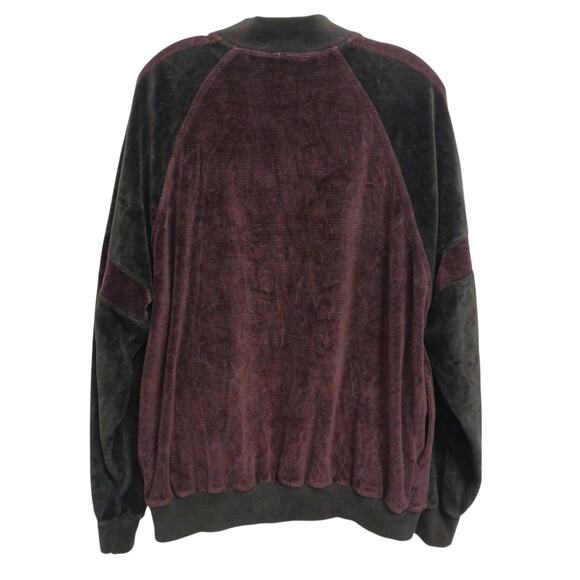 Authentic Christian Dior Zip Up Jacket Sz L Burgundy Party Elegant Sporty Golf - Picture 4 of 10